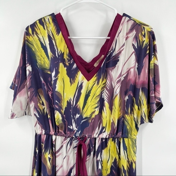 Jonathan Martin abstract print dress belted 10 - Picture 2 of 12